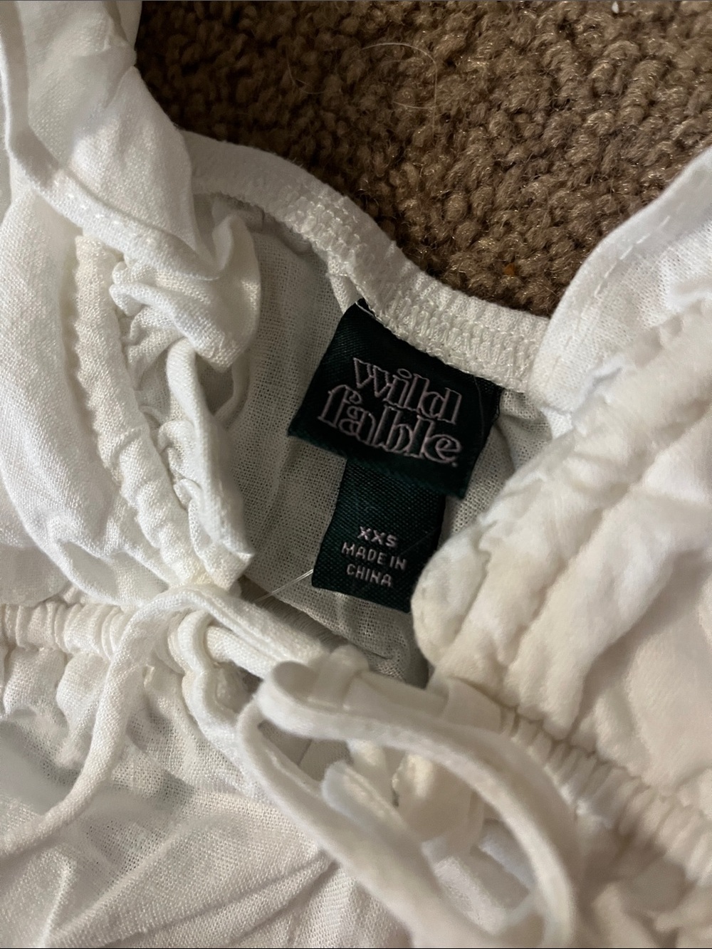 wild fable White Drawstring Ruffle Cami - Picture 2 of 6